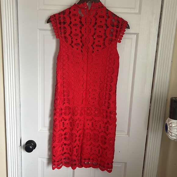 Laundry by Shelli Segal Red Lace Dress size 4 - Picture 2 of 6